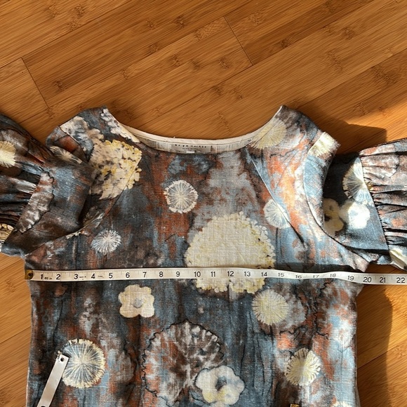 Bryn Walker 100% Linen Lagenlook long midi mustard yellow dress Size Sz small - Picture 6 of 9